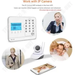 Discount TD® Wifi inbrottslarm gsm PSTN hem inbrottslarm tre nätverk infraröd induktion vit pekskärm inbrottslarm Hemlarmsystem