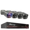 New Techage säkerhetskamerasystem, 8-kanals NVR, AI mänsklig detektion,8CH 4St 8MP Kamera, 3T (utomhussport) Säkerhetsmonitorer & Videokameror