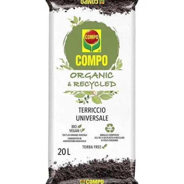 New TERRICCIO UNIVERSAL BIO VEGAN ORGANISK & ÅTERVUNNEN 20LT KOMPOST Jord & Sand