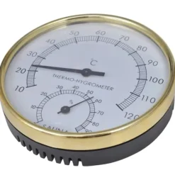 The Living Store Bastutillbehör 5 delar hink sked timglas termo/hygrometer - Bastutillbehör