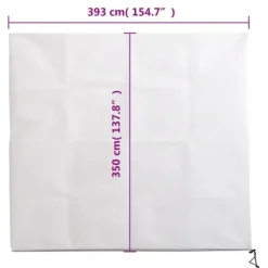 The Living Store Fiberdukar med blixtlås 2 st 70 g/m² 3,93x3,5 m - Tillbehör för trädgårdsskötsel