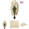 The Living Store Fiberdukar med blixtlås 4 st 70 g/m² 2,36x2 m - Tillbehör för trädgårdsskötsel