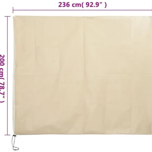 The Living Store Fiberdukar med blixtlås 4 st 70 g/m² 2,36x2 m - Tillbehör för trädgårdsskötsel