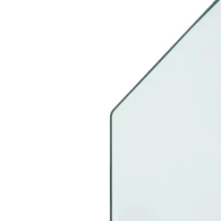 Outlet The Living Store Glasskiva för öppen spis sexkantig 100x50 cm - Glas Tillbehör Till Vedeldade Kaminer & Öppna Spisar