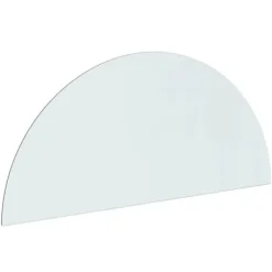 The Living Store Glasskiva för öppen spis halvrund 1200x500 mm - Glas