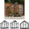 The Living Store Glasväxthus antracit 155x103x191 cm aluminium - Växthus Växthus
