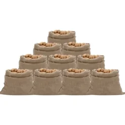 The Living Store Jutesäckar 10 st 100x110 cm 100% jute 220 gsm - Resväskor & väskor