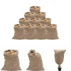 Clearance The Living Store Jutesäckar 10 st 60x105 cm 100% jute 220 gsm - Resväskor & väskor Trädgårdskorgar