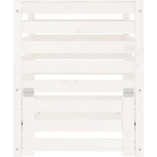 The Living Store Kompostlåda vit 63,5x63,5x77,5 cm massiv furu - Komposterare