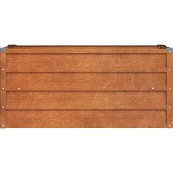 The Living Store Odlingslåda rostig 100x40x45 cm rosttrögt stål - Krukor & odlingslådor