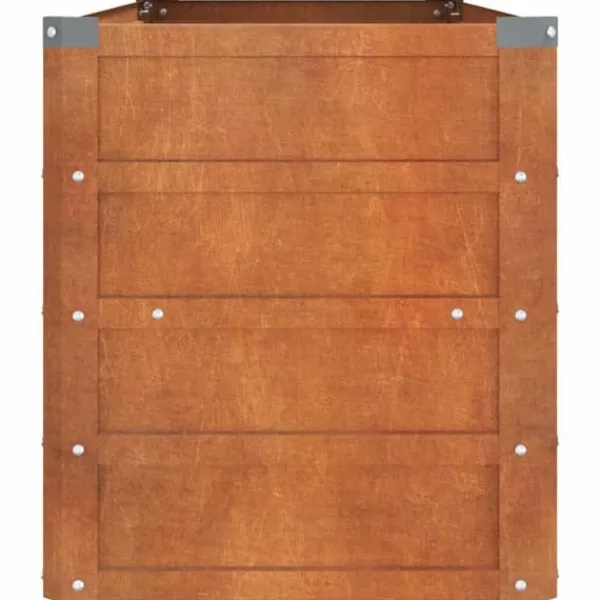 The Living Store Odlingslåda rostig 100x40x45 cm rosttrögt stål - Krukor & odlingslådor
