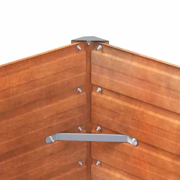 The Living Store Odlingslåda rostig 100x40x45 cm rosttrögt stål - Krukor & odlingslådor