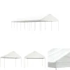 Hot The Living Store Paviljong med tak vit 15,61x4,08x3,22 m polyeten - Partytält & paviljoner Tält & Lusthus