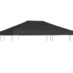 The Living Store Paviljongtak 310 g/m² 4x3 m grå - Tak till partytält & lusthus Tält & Lusthus