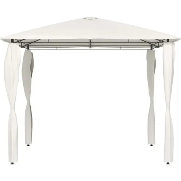 Best The Living Store Paviljong med stolpar 3x3x2,6 m gräddvit 160 g/m² - Partytält & paviljoner Tält & Lusthus