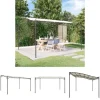 Discount The Living Store Paviljong gräddvit 4x3 m 180 g/m² tyg och stål - Partytält & paviljoner Valvbågar, Spaljéer, Bersåer & Pergolor