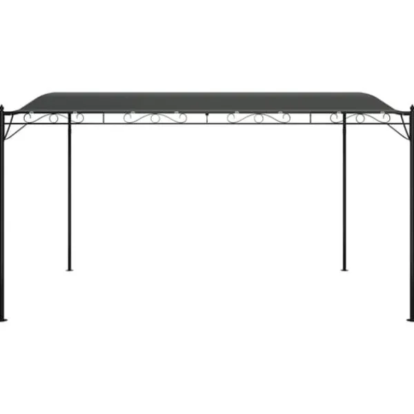 The Living Store Paviljong antracit 4x3 m 180 g/m² tyg och stål - Partytält & paviljoner