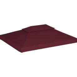 The Living Store Paviljongtak med ventilering 310 g/m² 4x3 m vinröd - Tak till partytält & lusthus