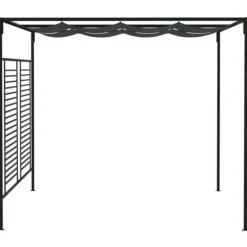 The Living Store Paviljong med infällbart tak 4x3x2,3 m gräddvit 180 g/m² - Partytält & paviljoner