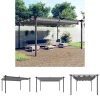 Online The Living Store Paviljong med infällbart tak 4x3 m antracit - Partytält & paviljoner Valvbågar, Spaljéer, Bersåer & Pergolor