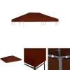 Sale The Living Store Paviljongtak 310 g/m² 3x4 m terrakotta - Tak till partytält & lusthus Tält & Lusthus
