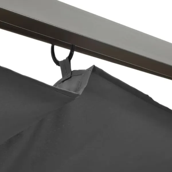 Hot The Living Store Pergola med infällbart tak antracit 3x3 m stål 180 g/m² - Bersåer, spaljéer & pergolor Valvbågar, Spaljéer, Bersåer & Pergolor