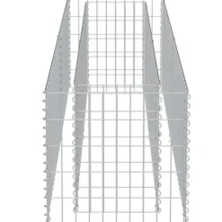 The Living Store Planteringsgabion upphöjd galvaniserat stål 180x50x50 cm - Krukor & odlingslådor
