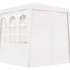 New The Living Store Professionellt partytält med väggar 2x2 m vit 90 g/m² - Partytält & paviljoner Tält & Lusthus