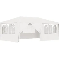 The Living Store Professionellt partytält med väggar 4x6 m vit 90 g/m² - Partytält & paviljoner