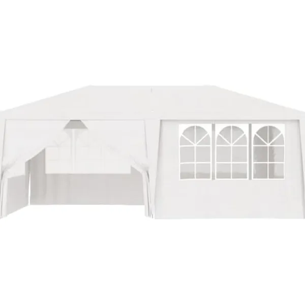 The Living Store Professionellt partytält med väggar 4x6 m vit 90 g/m² - Partytält & paviljoner