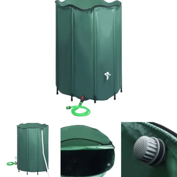 The Living Store Regntunna hopfällbar med kran 1350 L - Bevattning