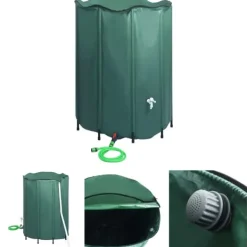 The Living Store Regntunna hopfällbar med kran 1250 L - Bevattning