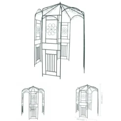 The Living Store Rosenbåge 250 cm mörkgrön - Bersåer, spaljéer & pergolor