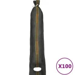 The Living Store Sandsäckar 100 st mörkgrön 103x25 cm HDPE - Industrilager