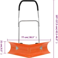 Online The Living Store Snöplog med förlängningsbart handtag orange stål - Snöskyfflar Snöborttagning