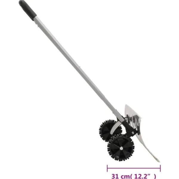 The Living Store Snöskyffel med utdragbart handtag silver 61 cm stålblad - Snöskyfflar
