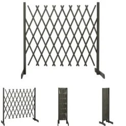 The Living Store Spaljéstaket grå 180x100 cm massivt granträ - Staket