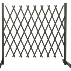 The Living Store Spaljéstaket grå 180x100 cm massivt granträ - Staket