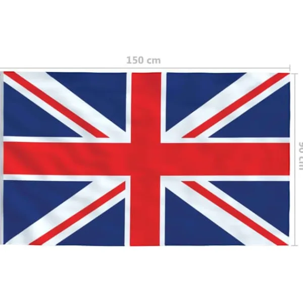 The Living Store Storbritanniens flagga 90x150 cm - Flaggor & vindstrutar
