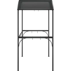 Best The Living Store Tak för grill med sidohyllor antracit 220x115x230 cm stål - Partytält & paviljoner Tält & Lusthus