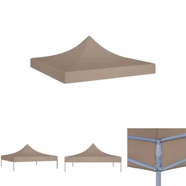 Sale The Living Store Tak till partytält 3x3 m taupe 270 g/m² - Tak till partytält & lusthus Tält & Lusthus