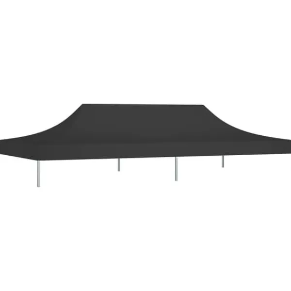The Living Store Tak till partytält 6x3 m svart 270 g/m² - Tak till partytält & lusthus