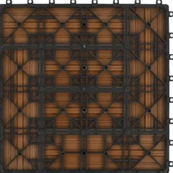 The Living Store Trall 22 st 30x30 cm 2 kvm WPC teakfärg - Golvbeläggning Trädgårdsprydnader