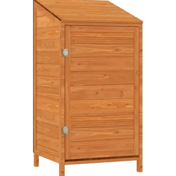 The Living Store Trädgårdsbod brun 55x52x112 cm massivt granträ - Förråd & Redskapsbodar