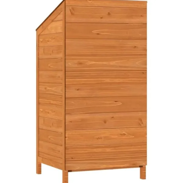 The Living Store Trädgårdsbod brun 55x52x112 cm massivt granträ - Förråd & Redskapsbodar