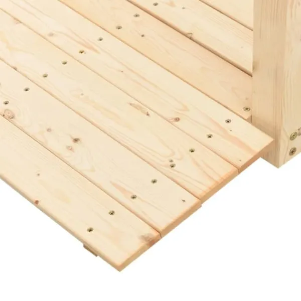 Best The Living Store Trädgårdsbro med kedjeräcken 150x67x56cm massivt granträ - Trädgårdsbroar Trädgårdsbroar