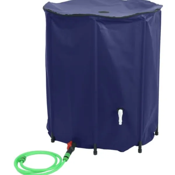 The Living Store Vattentank med kran vikbar 1250 L PVC - Bevattning Regntunnor