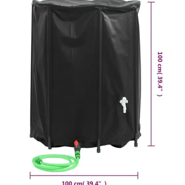 Best The Living Store Vattentank med kran vikbar 750 L PVC - Bevattning Regntunnor