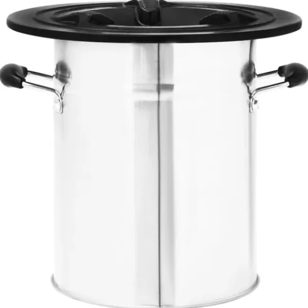 Best The Living Store Vedeldad campingspis silver 51,5x35x30,5 cm rostfritt stål - Öppna spisar Öppna Spisar