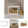 New The Living Store Vedställ vit 108x64,5x78 cm massiv furu - Tillbehör till vedställ & vedkorgar Tillbehör Till Vedeldade Kaminer & Öppna Spisar